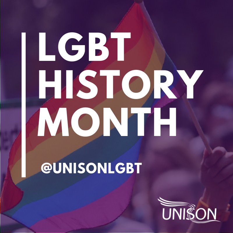 unisontheunion's tweet photo. February is #LGBTHistoryMonth – a chance to celebrate LGBT lives &amp; culture, challenge prejudice and build equality. Follow @UNISONLGBT and check out what we do: https://t.co/JBaOkepKBB #LGBTHM19 https://t.co/JgcN1cQMxI