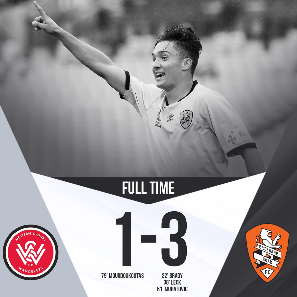 brisbaneroar's tweet photo. FULL TIME | A dominant performance at @ANZStadium as we are crowned @Foxtel Y-League 2018/19 Champions! #RoarAsOne #YLeagueGF https://t.co/j78PNhr2jc