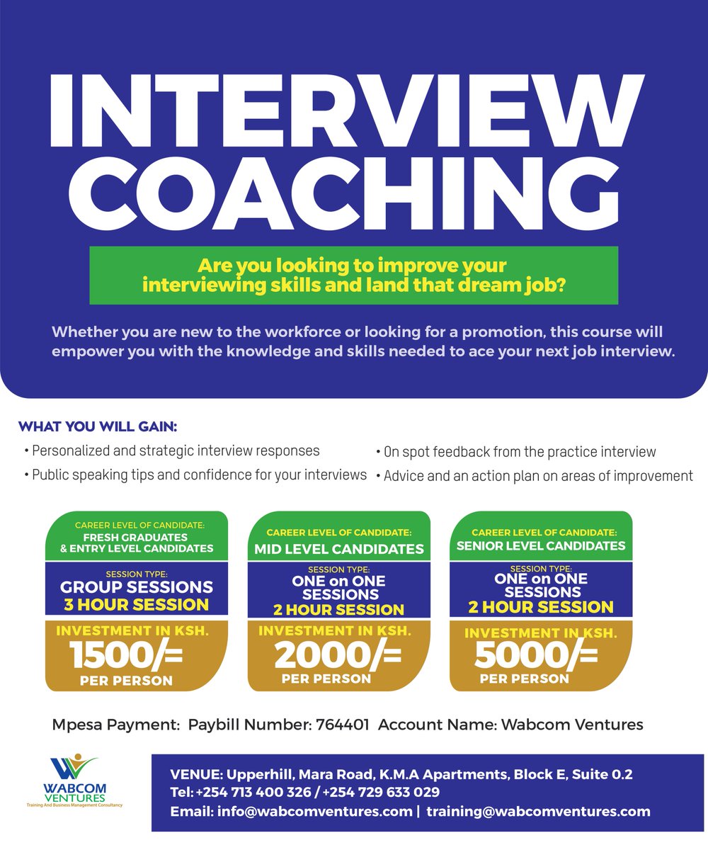 WabcomVentures's tweet photo. Have you been invited for an interview, or would like to get familiar with competency-based interviews?
Give recruiters a lasting impression!
#interviews #coaching https://t.co/Fm9BpUXJOJ