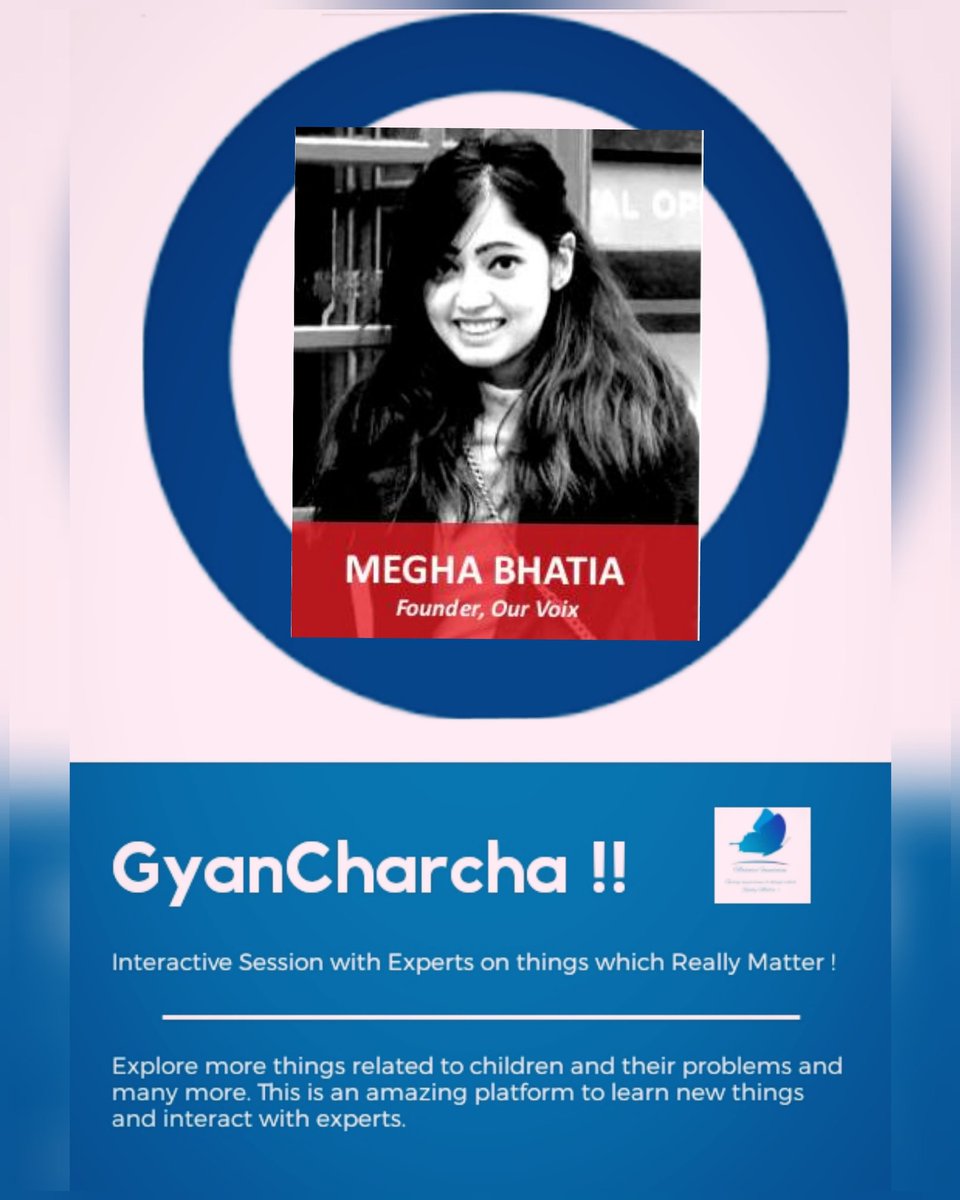 mahatvanow's tweet photo. GyanCharcha - Interactive Session with Super Enthusiastic @Meghabhatia19, Founder at @ourvoix. 💙

#OurVoix #SaveTheChildren #MahatvaForBachpan #TouchMatters https://t.co/Bhwlinn9tx