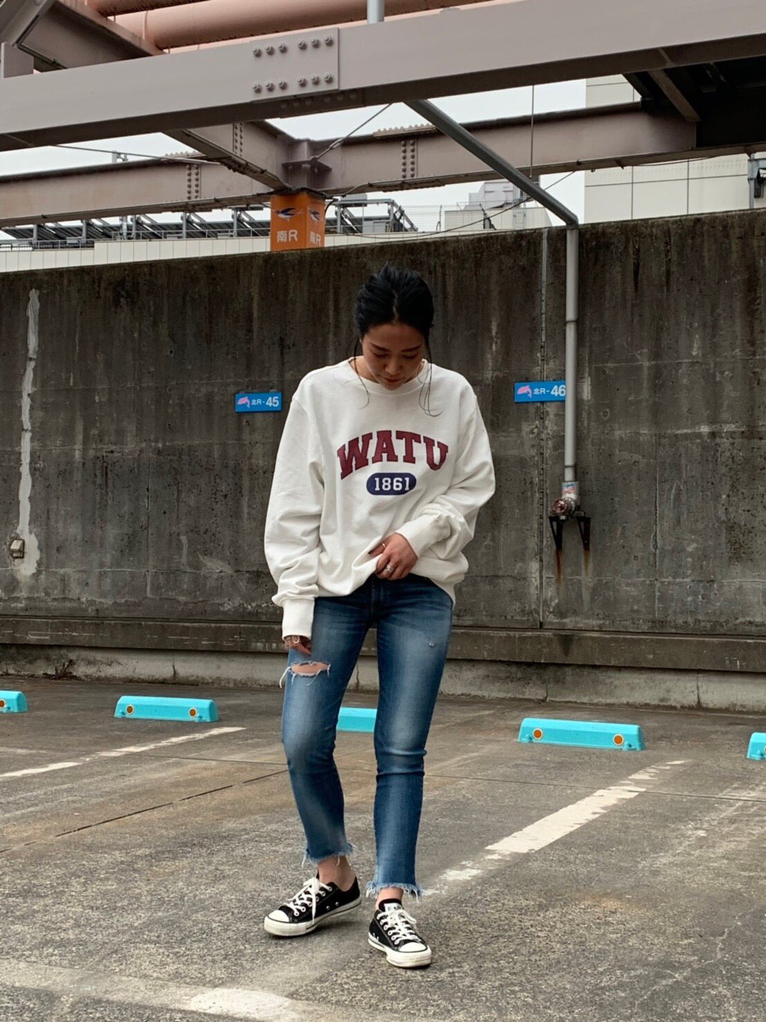 Ungridルミネ立川店 New In Watuロゴスウェット O Wht Gry Org 8 532 Tax In ゆったりとしたルーズなサイズ感と Used感がungridらしい1着 カジュアルにデニムはもちろん レディーにsk合わせもオススメ Ungrid Ungridルミネ立川店