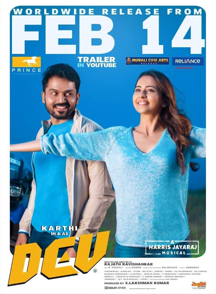 singamgroup8's tweet image. Our #Karthi Anna #Dev Releasing On February 14th !

#DevTrailer on YouTube youtu.be/AB2LXzNvUNo

#MakkalNaayagan #Karthi @Karthi_Offl @Rakulpreet @RajathDir  @DevTheMovie #DevFromFeb14