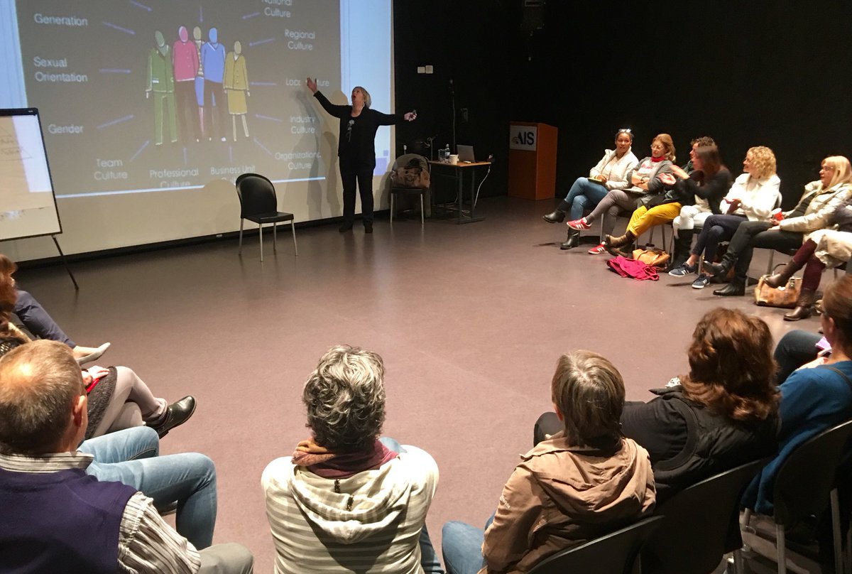 Support staff attend cross-cultural workshop led by Margo Paz, founder of Globaleyes. #wbais