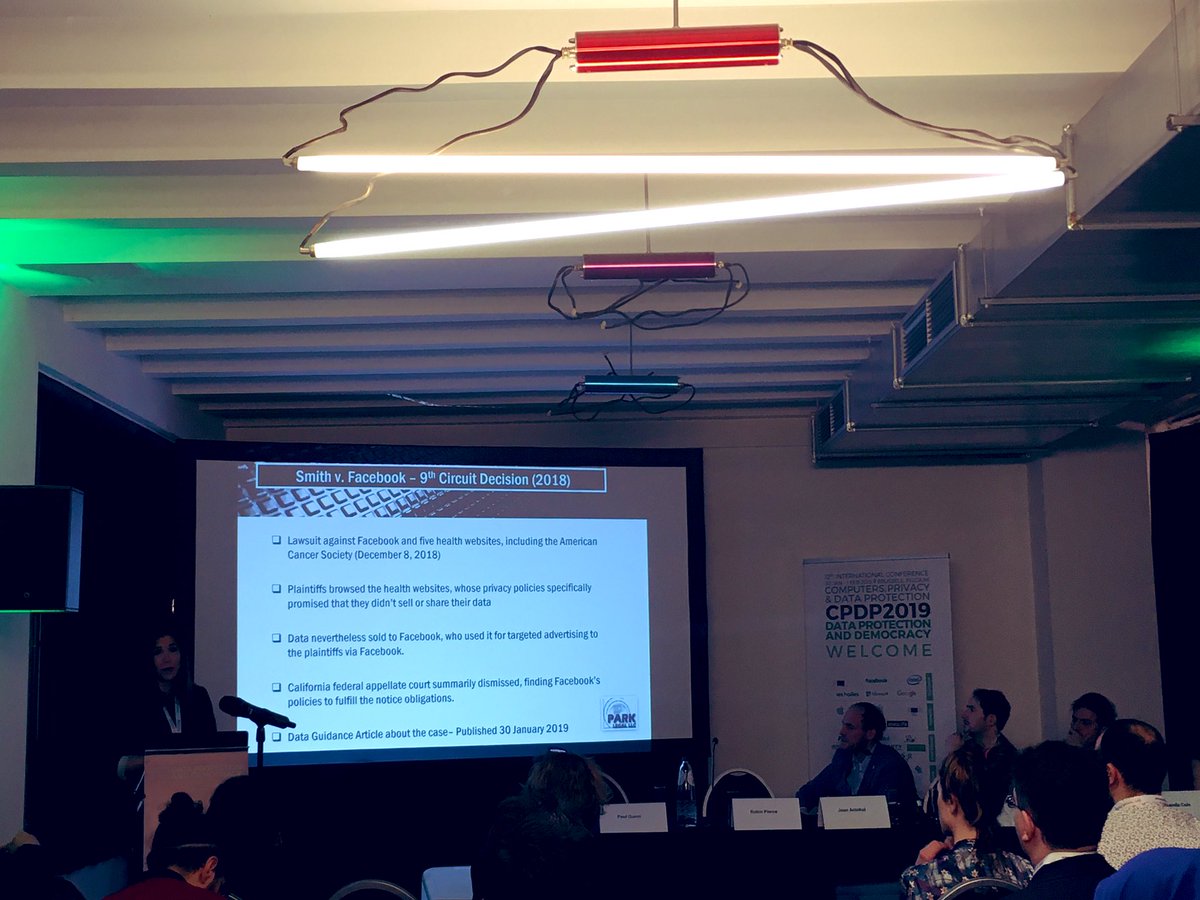 JcMalgieri's tweet image. So interesting panel on #BigData and #HealthDataProtection @PaulQuinnBxl Liam Quinn, @darahallinan, Amanda Cole, Joan Antokol #CPDP2019