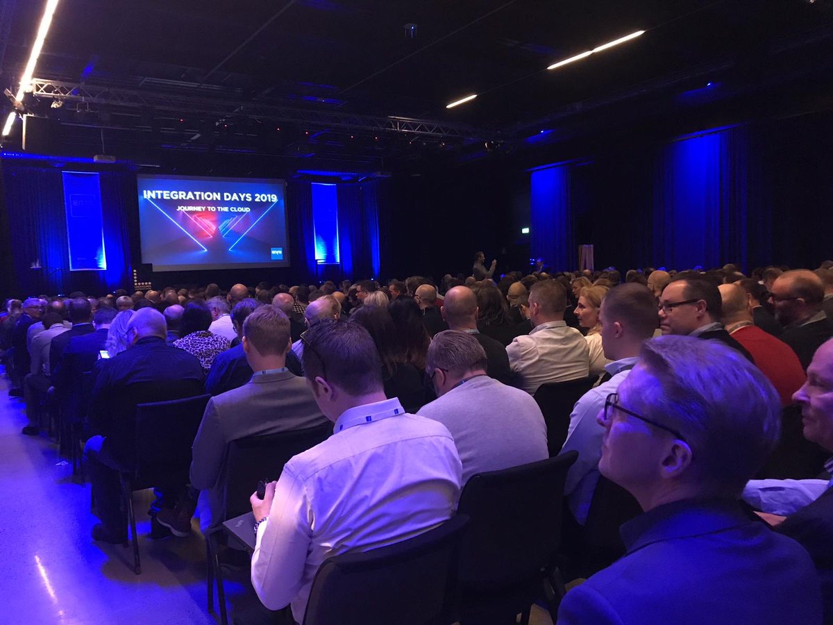 AmyLockley3's tweet photo. @rzazueta @TIBCO opens Day 2 @EnfoGroup #integrationdays and presents Beyond the #Cloud to a full crowd. We look forward to welcoming any questions after the presentation at the TIBCO booth. #journeytothecloud #connectedintelligence https://t.co/7qiRv5nYh3