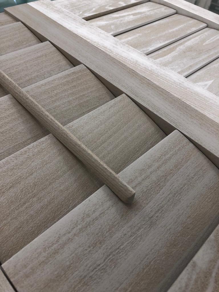 ShuttersTNESC's tweet photo. Latest samples of our exclusive sandblasted shutters have just arrived. Colour washed to match our clients samples, our sandblasting technique achieves a unique authentic driftwood finish. #exclusive #colourmatch #interiordesign #window #bespoke #design #manufacture #shutters https://t.co/09papeTSur