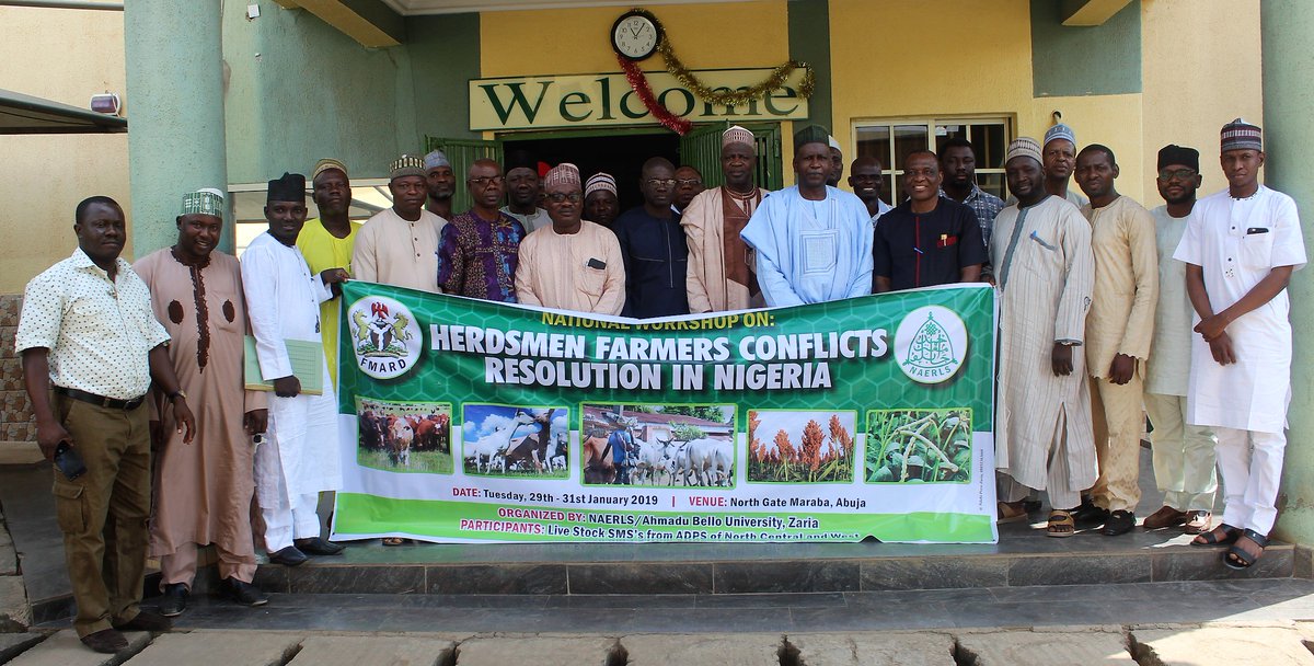 ToT on Herdsmen-Farmers Conflict Resolution for Extension Personnel in Nigeria, held in Abuja on 30/1/19 by NAERLS. <a href="/NifaasNigeria/">NIFAAS Nigeria</a> <a href="/afaasinfo/">African Forum For Agricultural Advisory Services.</a> <a href="/mkothman/">Mk Othman</a> <a href="/FmardNg/">Fed Min of Agric & Food Security</a>