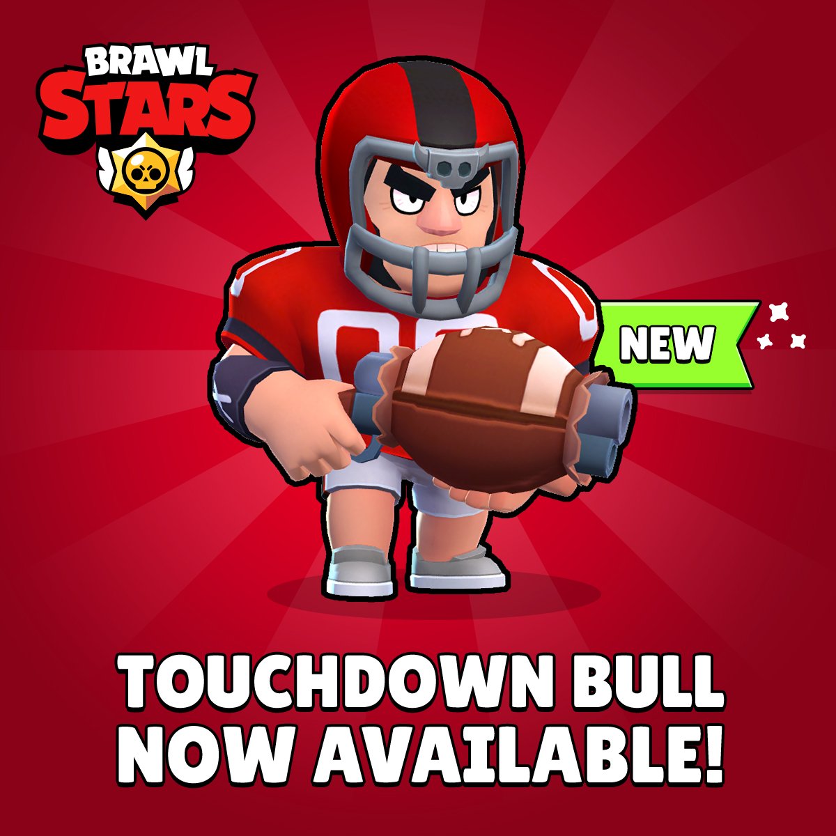 Brawl Stars On Twitter Touchdown Bull Is Available Now Who Are You Rooting For This Weekend - brawl stars characters bul