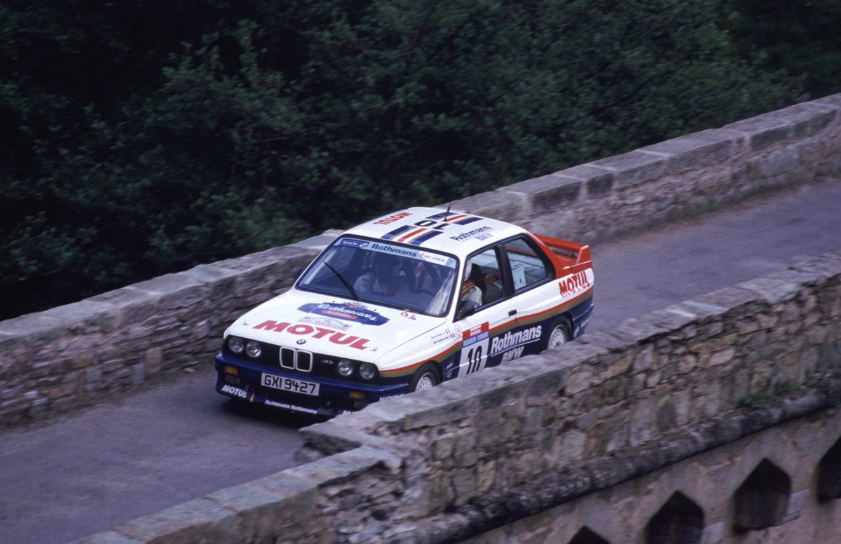 prodrive's tweet image. We have a visitor in Banbury today, McRae&apos;s British Rally Championship winning Legacy (which lives in the McRae collection). It completes a nice trio of Rothmans-sponsored cars - all we need now is this 1987 Tour de Corse-winning BMW to complete the set.