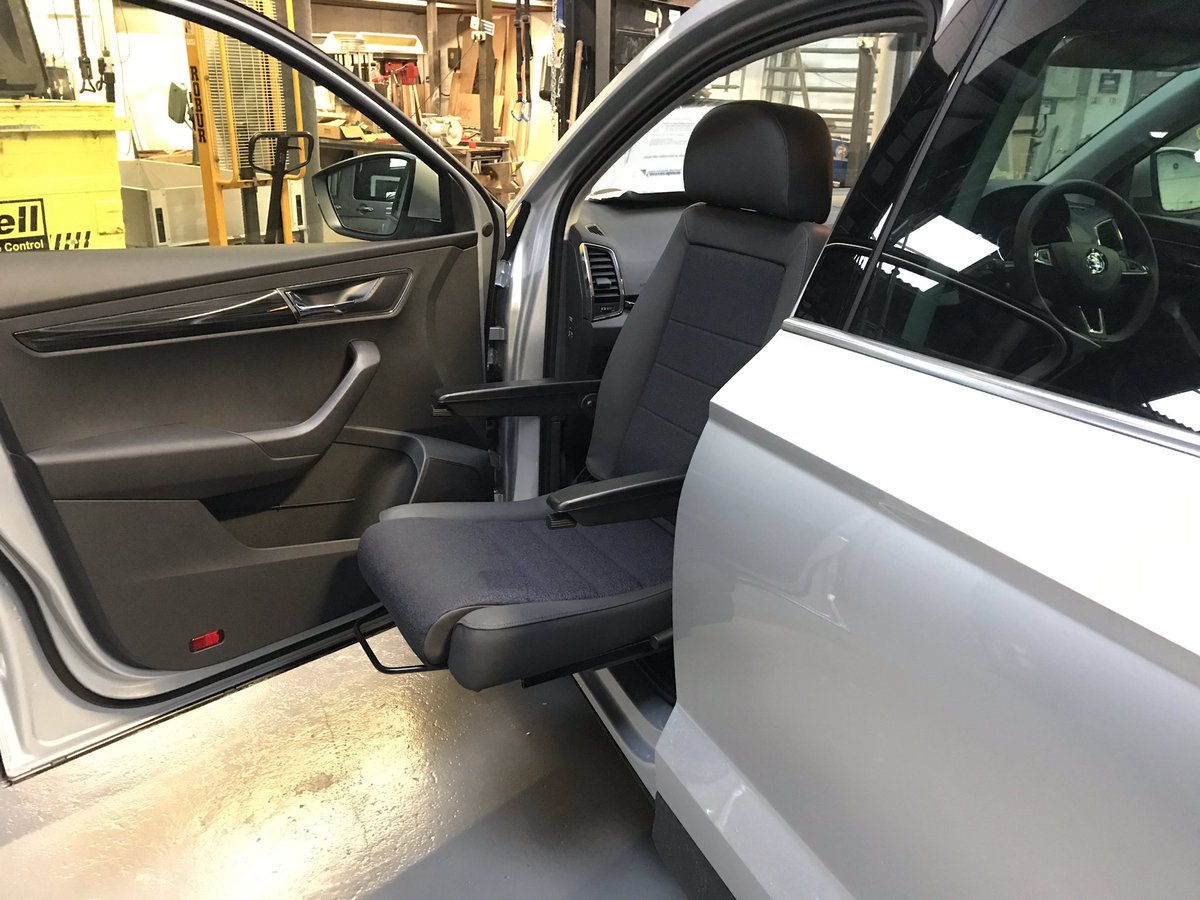 cj_conversions's tweet photo. @elapmobility @Autoadapt Manual Turnout with BEV seat & armrests fitted to passenger position in @HortonSkoda for Motability customer. #adaptations πβΏοΈ https://t.co/SbLMjt9RER