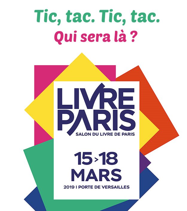 Tic, tac. Tic, tac. Qui sera au Salon du livre de Paris ? J'y dédicacerai mes romans. Plus d'informations plus tard ;) Bonne journée à tous. #roman #SDL #livreparis