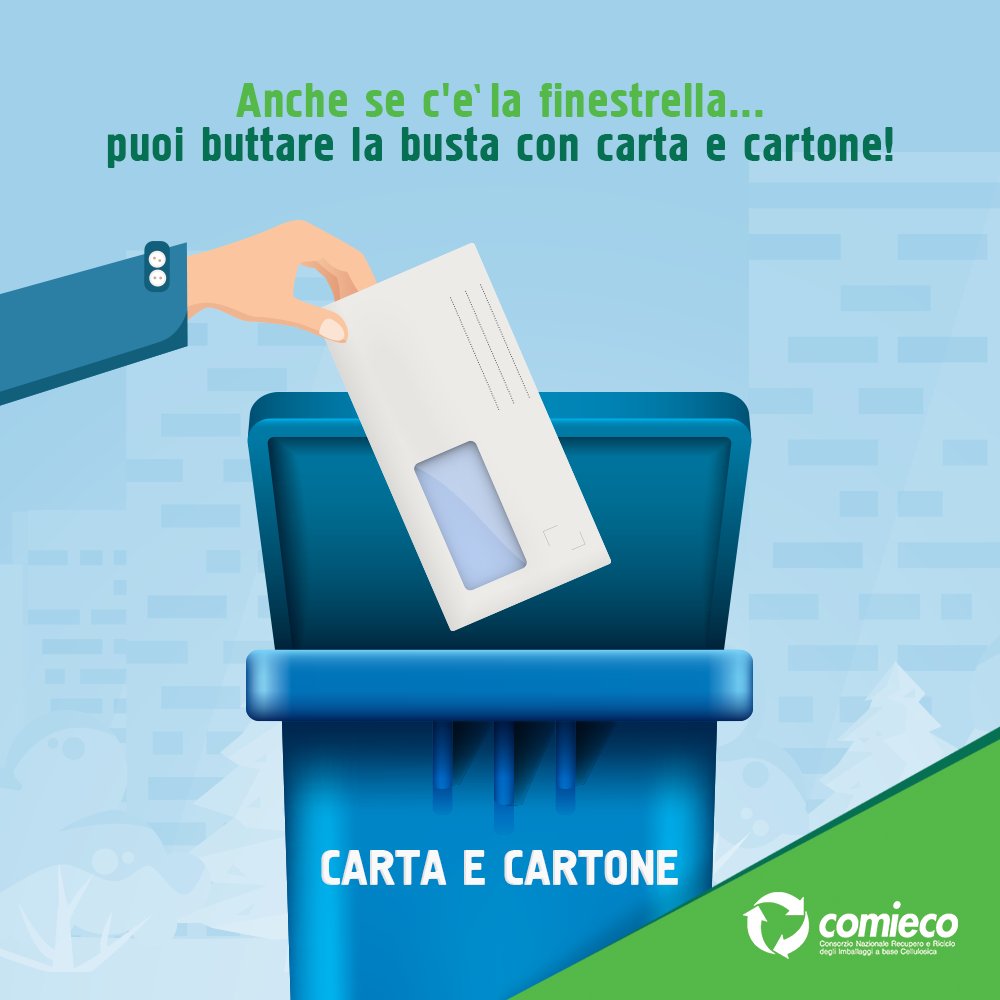AmiuGenova's tweet photo. Buttare o non buttare? Questo il dilemma...la finestrella della busta ti turba e ti fa venire un dubbio?  Leggi bene la grafica... e se lo dice il @comieco....#Amiuinforma #selosailofai #imparaladifferenza #imparosicuro #differenziati #partedate  @ComunediGenova https://t.co/8t8gDYO9Jr