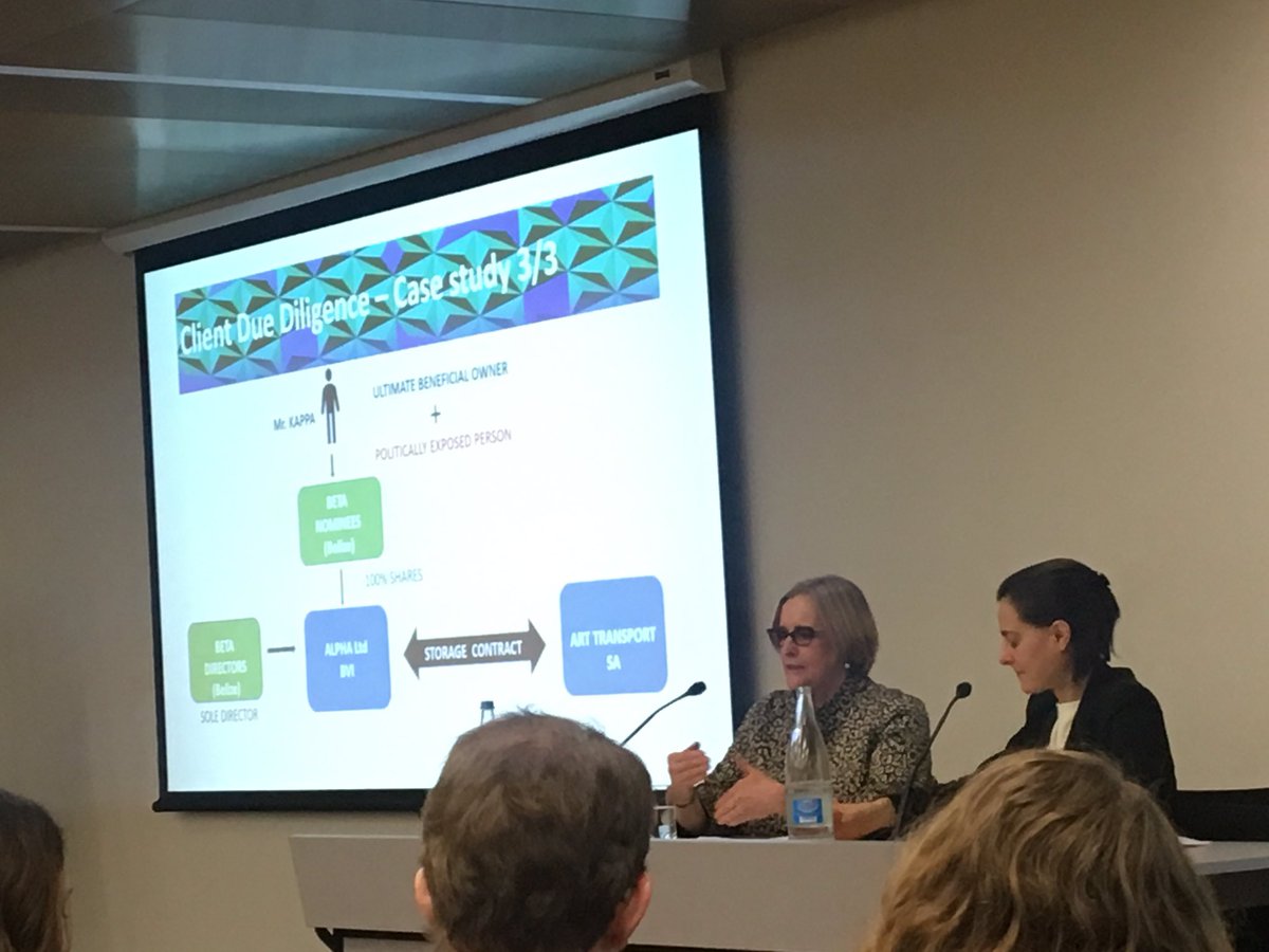 Terressa_Davis's tweet photo. Fascinating case studies at #RAMinitiative, illustrating how the #artmarket can address a growing # of risks: PEPs, offshore structures, KYC, trade restrictions, sanctions, authenticity, provenance, cultural racketeering, Nazi-looted art, $ laundering, terrorist financing. https://t.co/q0ee3C9Wrv