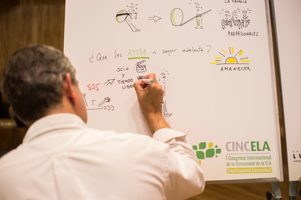 bevisualthinker's tweet photo. Hoy #FFPaciente a la .@FundacionLuzon que organizó en colaboración con .@FundlaCaixa el primer congreso internacional sobre la #ELA #CincELA en .@CaixaForum y su #WorldCafe Cuidando al cuidador #VisibilizandoLaEla #Visualthinking #GraphicRecording Blog
https://t.co/tVgcpQMVaC https://t.co/GYQMsB4kgg