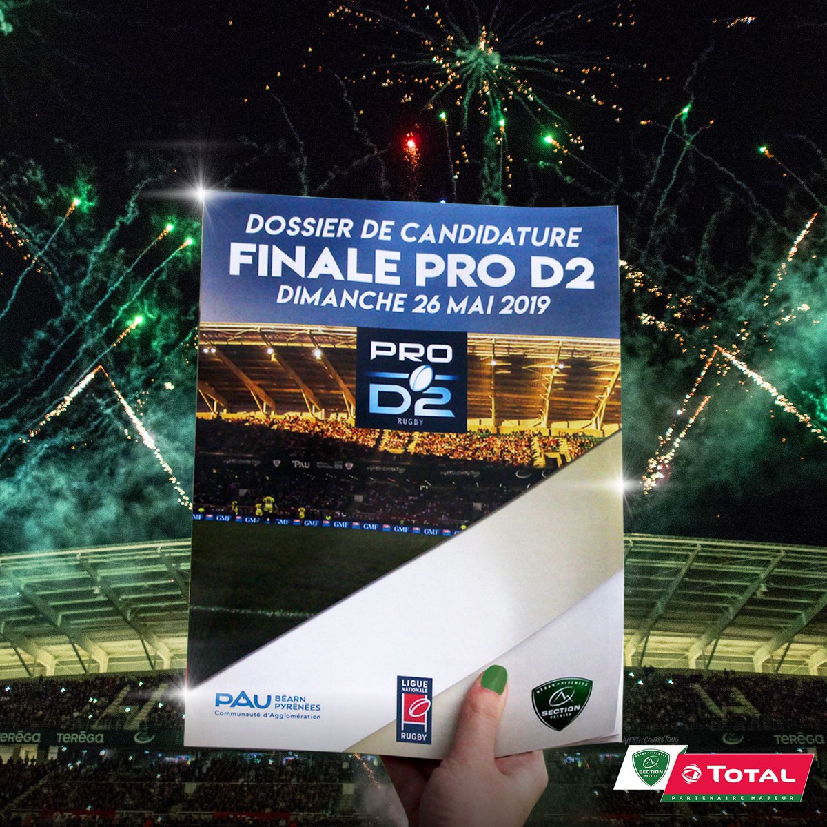 🏟 Tous derrière la candidature du Hameau pour la #FinalePROD2 en mai prochain portée conjointement par la Communauté d'Agglomération Pau Béarn Pyrénées et la Section !

À vos RT !

<a href="/rugbyprod2/">Rugby PRO D2</a> <a href="/top14rugby/">TOP 14 Rugby</a> <a href="/LNRofficiel/">Ligue Nationale de Rugby</a> <a href="/Ville_Pau/">Pau, Capitale Humaine</a>