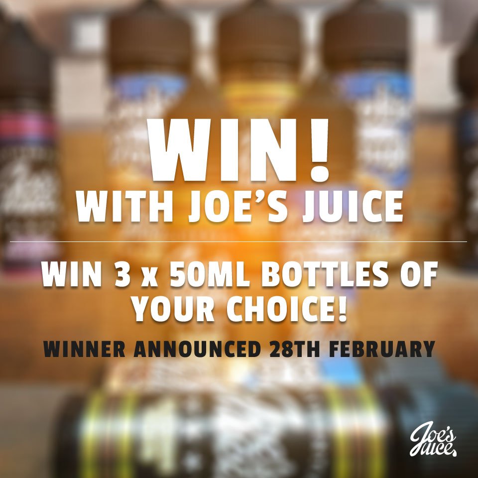 JoesJuiceUK's tweet image. 🎉WIN WITH JOE'S JUICE🎉

Enter our #Giveaway and Win 3 x 50ml Joe's Juice of your choice!

How to Enter:
👍#RT this post
😄FOLLOW us (if you don't already)

The winner will be announced on the 28th of February. Available to U.K. Entries Only.