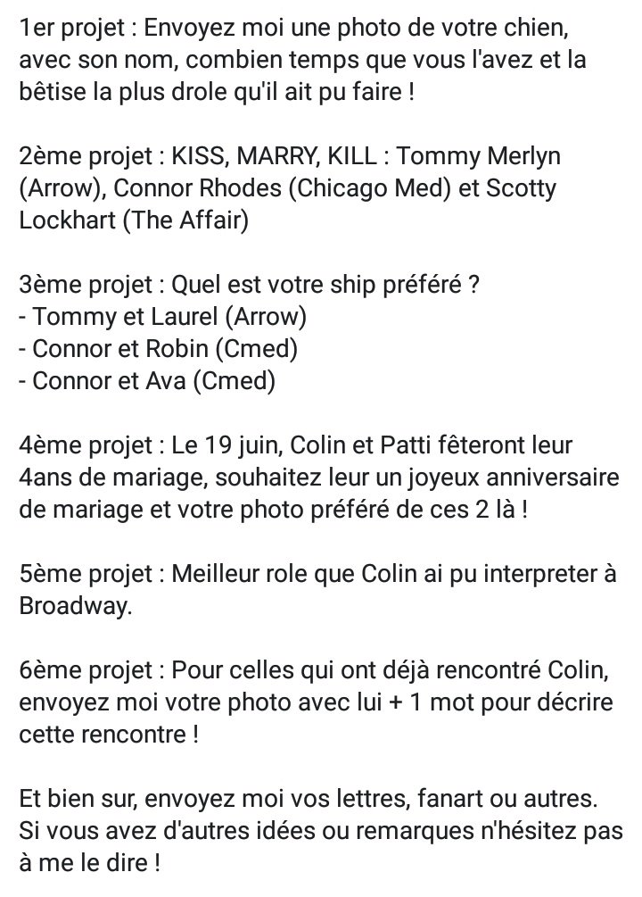 FanbookColinDon's tweet photo. Bonjour, je suis en charge du fanbook de Colin Donnell pour la #DMWC3 voici les différents projets n'hésitez pas à participer ! / Hello, I'm in charge of Colin Donnell's fanbook for #DMWC3 here are the different projects don't hesitate to participate! https://t.co/4E00QpKQP0