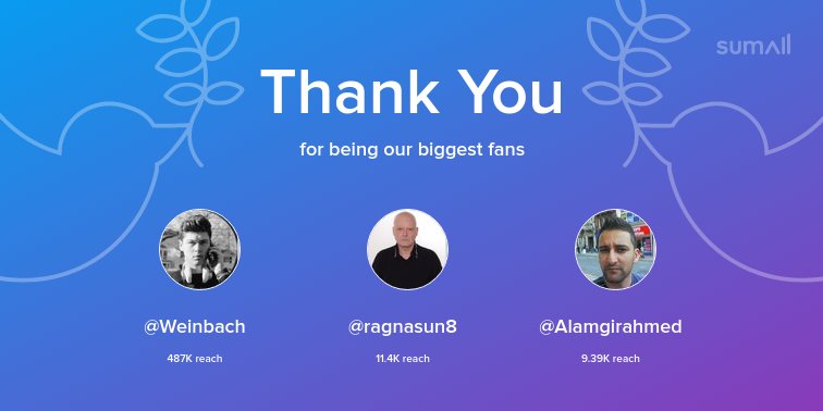 podwellnessuk's tweet photo. Our biggest fans this week: @Weinbach, @ragnasun8, @Alamgirahmed. Thank you! via https://t.co/q9pTMlznRS https://t.co/TwdPn7oooK