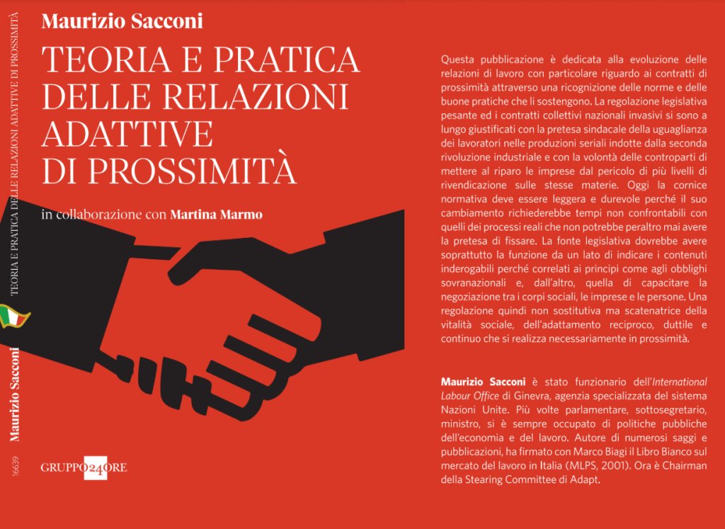 .<a href="/MaurizioSacconi/">Maurizio Sacconi</a> ha scritto una guida ai contratti aziendali, di comunità, personali perché impresa e lavoratori si adattino per crescere insieme. Qui trovate il link per l'acquisto online: bit.ly/SacconiLibro