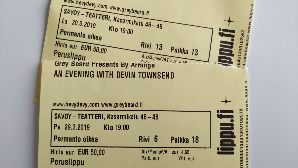HeKaR's tweet photo. Hopping on the bandwagon: I'm seeing @dvntownsend on two consecutive days in Savoy, Helsinki! Propably buying a tickey to Logomo, Turku too (in november) 😏 https://t.co/8HzYjb3wDN