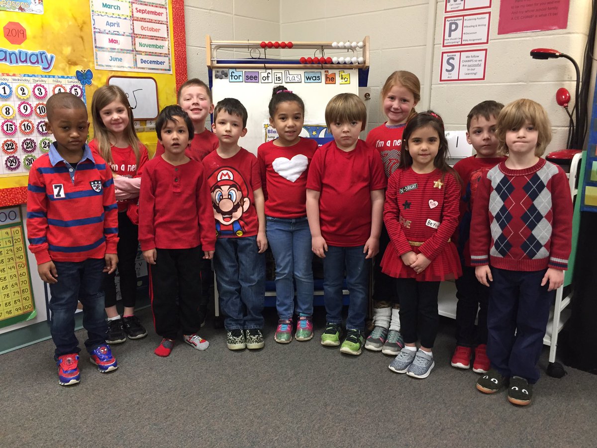 CEKinders's tweet photo. Happy American Heart Association Day! #WearRed @CentralCabotpK4 https://t.co/7oQgqbDRh9