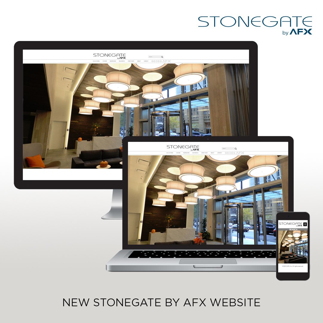 AFX_Inc's tweet photo. We are pleased to announce the launch of the New Stonegate by AFX Website! Start exploring it today>> https://t.co/fjFeP01uwd
#NewWebsiteLaunch #LED #LIGHTING #LightingDesign #InteriorDesign #VernYip #Lightovation #HospitalityDesign #LightingIndustry https://t.co/MGy0cK4iDU