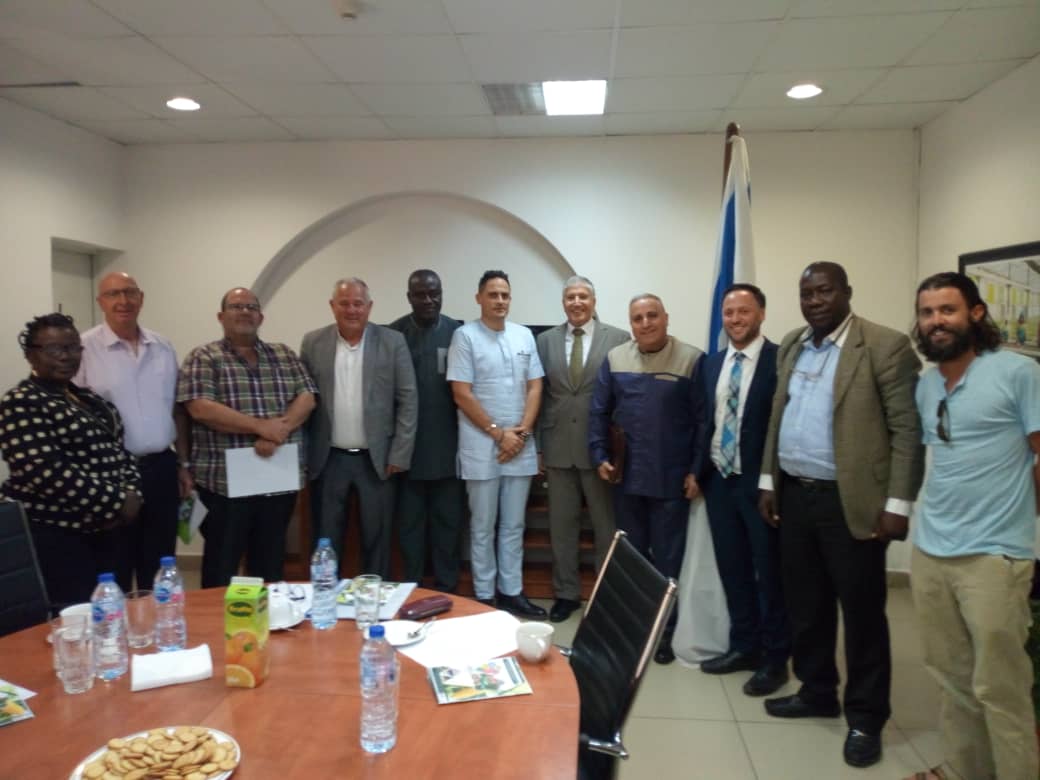 AgritechNig's tweet photo. Yesterday, #AgritechNig met with the new Ambassador of Israel, H.E. Shimon Ben-Shosham at the embassy in Abuja with the leadership of Israeli companies in Nigeria.

We reasoned ways to mobilize all Israeli #ag companies in Nigeria and other W/African countries to #AgritechNig2019 https://t.co/KwBTWICXqf