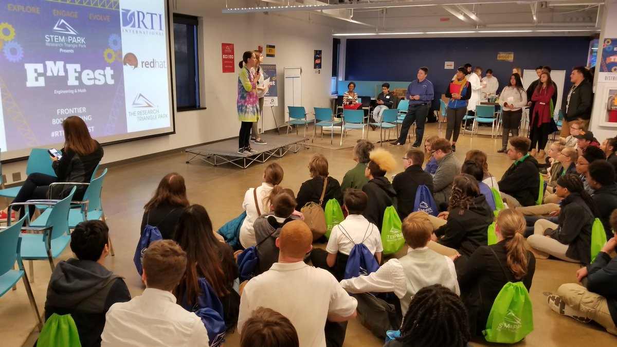 Our students are excited to be here at this year's <a href="/STEMinthePark/">Norma</a> EmFest. (Engineering and Math) #RTPSTEMFEST
@STC_WCPSS <a href="/wcpssmagnets/">WCPSS Office of Magnet Schools (Choice Schools)</a> <a href="/NAFCareerAcads/">NAF</a> @SRMHSPrincipal <a href="/msuttonsrmhs/">SRMHSAOBS</a>