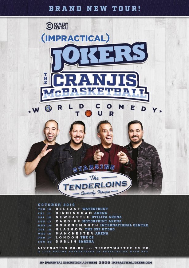 jamessmurray's tweet image. UK and Ireland fans! We're coming this October to perform in our BRAND NEW show, The Cranjis McBasketball World Comedy Tour! Presale begins Wednesday, Feb 6th at 10am GMT here: thetenderloins.com/tour/ @ComedyCentralUK @thetenderloins @truTVjokers