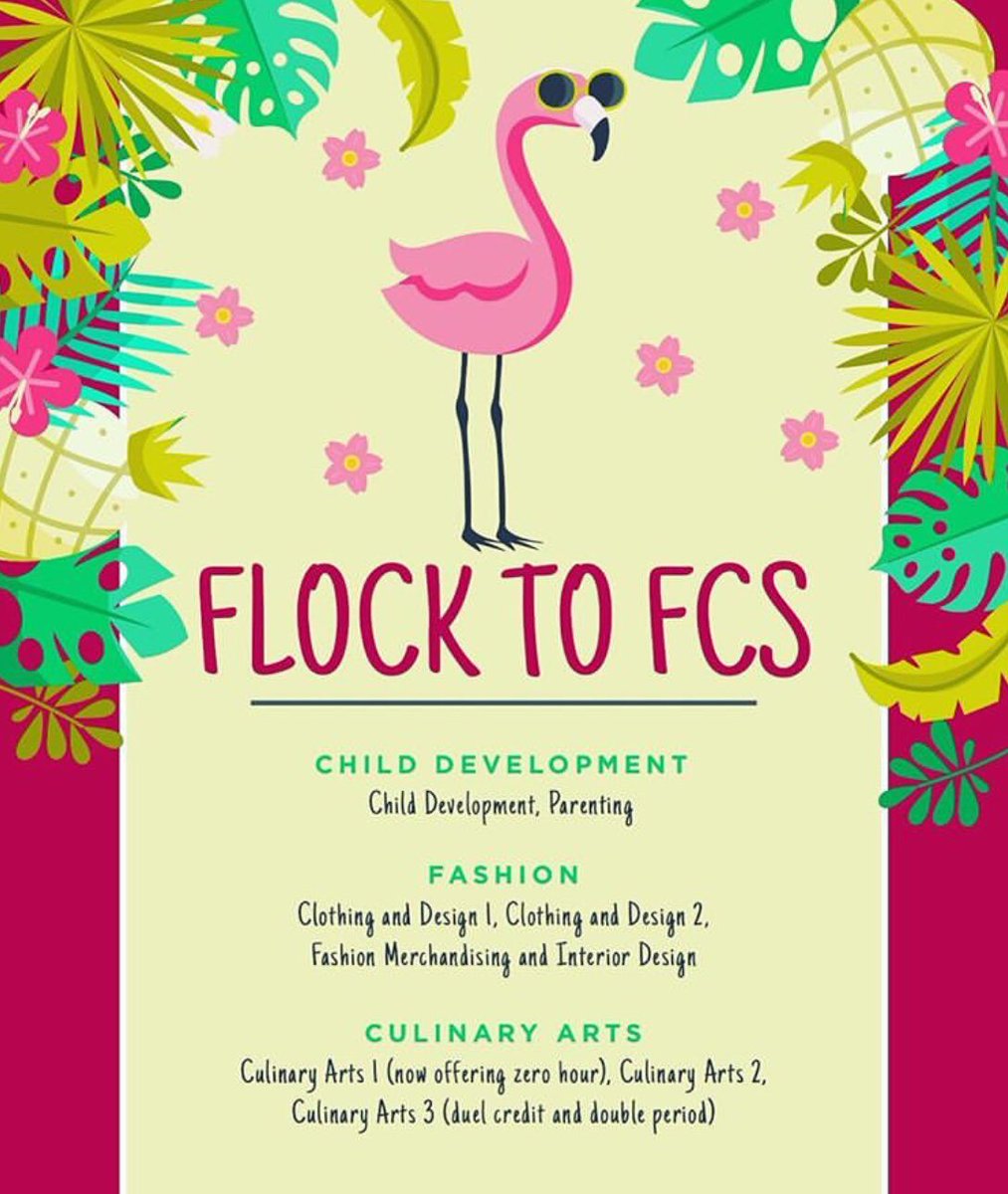 argohs217's tweet photo. There is still time to register for an FCS course for next school year!
Culinary Arts, Fashion and Interior Design and Child Development.
#argofcs #wildforfcs #bestclassesever @argofcs1 https://t.co/cDr6XFuPkZ