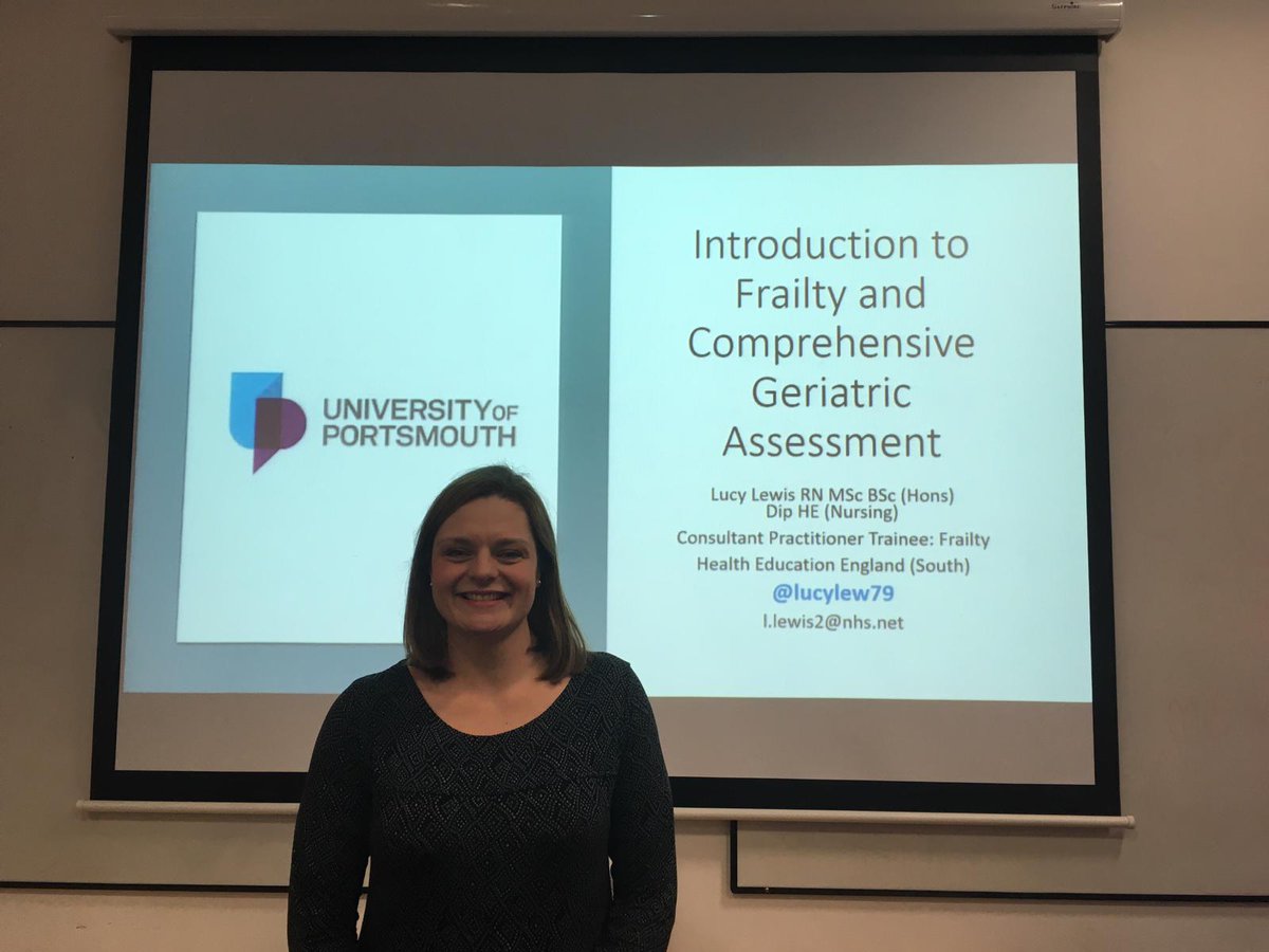 We welcome Lucy Lewis, Consultant Practitioner Trainee: Frailty, Health Education England (South) to our university today to discuss frailty with our final year students