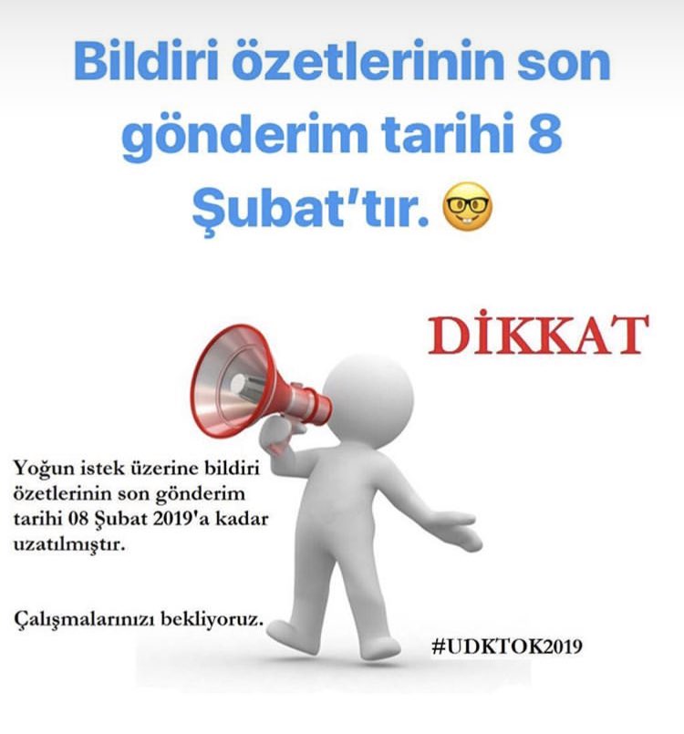 Bildiri özetlerinin son gönderim tarihi yoğun istek üzerine 8 Şubat’a ertelenmiştir! #dktöğrencikongresi2019 #dktöğrencikongresi #anadoluüniversitesi #speechandlanguagetherapy