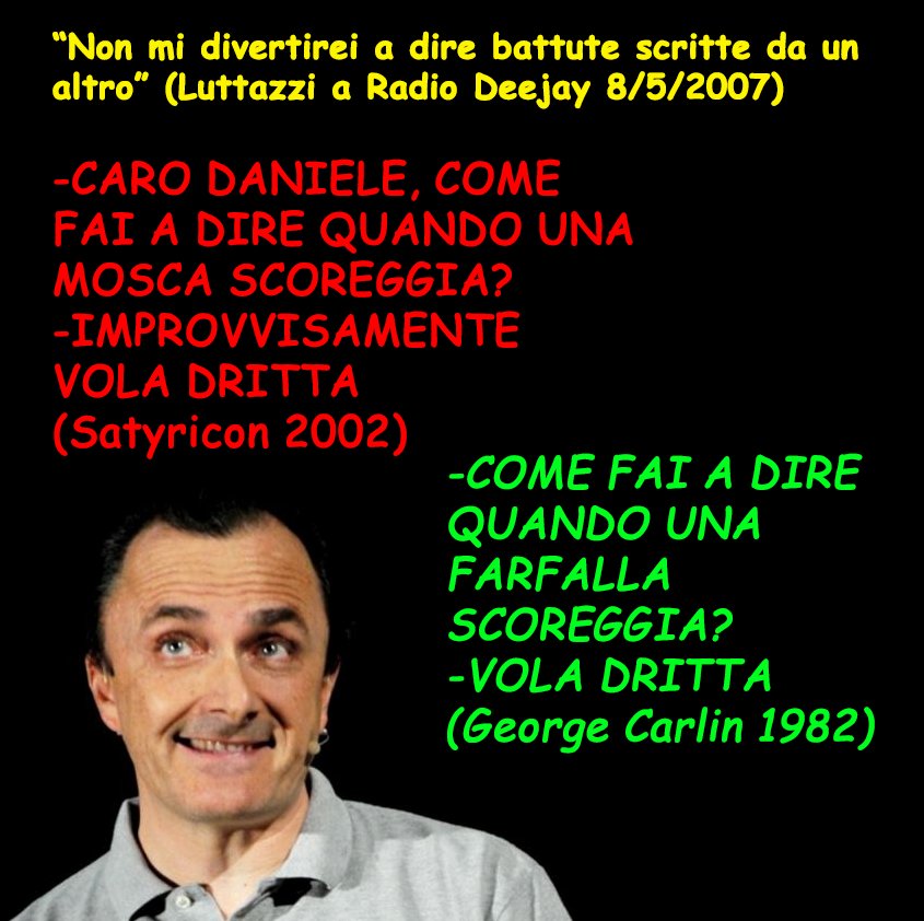 Minuto 0.52 (Luttazzi mosca), minuto 15.38 (Radio Deejay) e minuto 40.50 (Carlin farfalla) buona visione rutube.ru/video/b2b7a3b6…