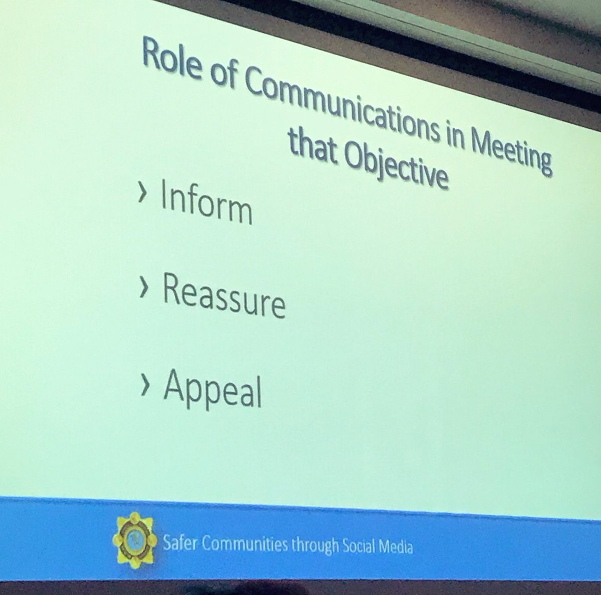 JustineStafford's tweet photo. “The role of communication is easy to remember... It’s IRA.” 😂 

#SMDublin https://t.co/DMJW2eNKW3
