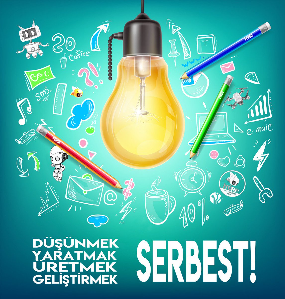 ituroorg's tweet image. Düşünmek serbest! Yaratmak serbest! Üretmek serbest! Geliştirmek serbest! İnovasyon ve Teknoloji İTÜRO 2019 Serbest Kategoride buluşuyor
#ituro2019 #robotolympics #innovation #serbestkategori