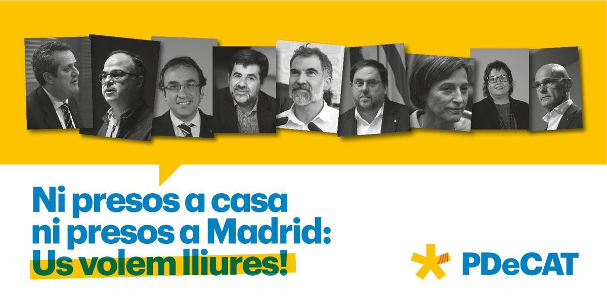 PDCMatadepera's tweet photo. 🔵 Ni presos a casa ni presos a Madrid: Us volem lliures!

L’estat Espanyol priva de llibertat a gent de pau!🕊

🎗No esteu sols! #FreeTothom #FakeJustice #LlibertatPresosPolítics https://t.co/5h28Vp2WKK