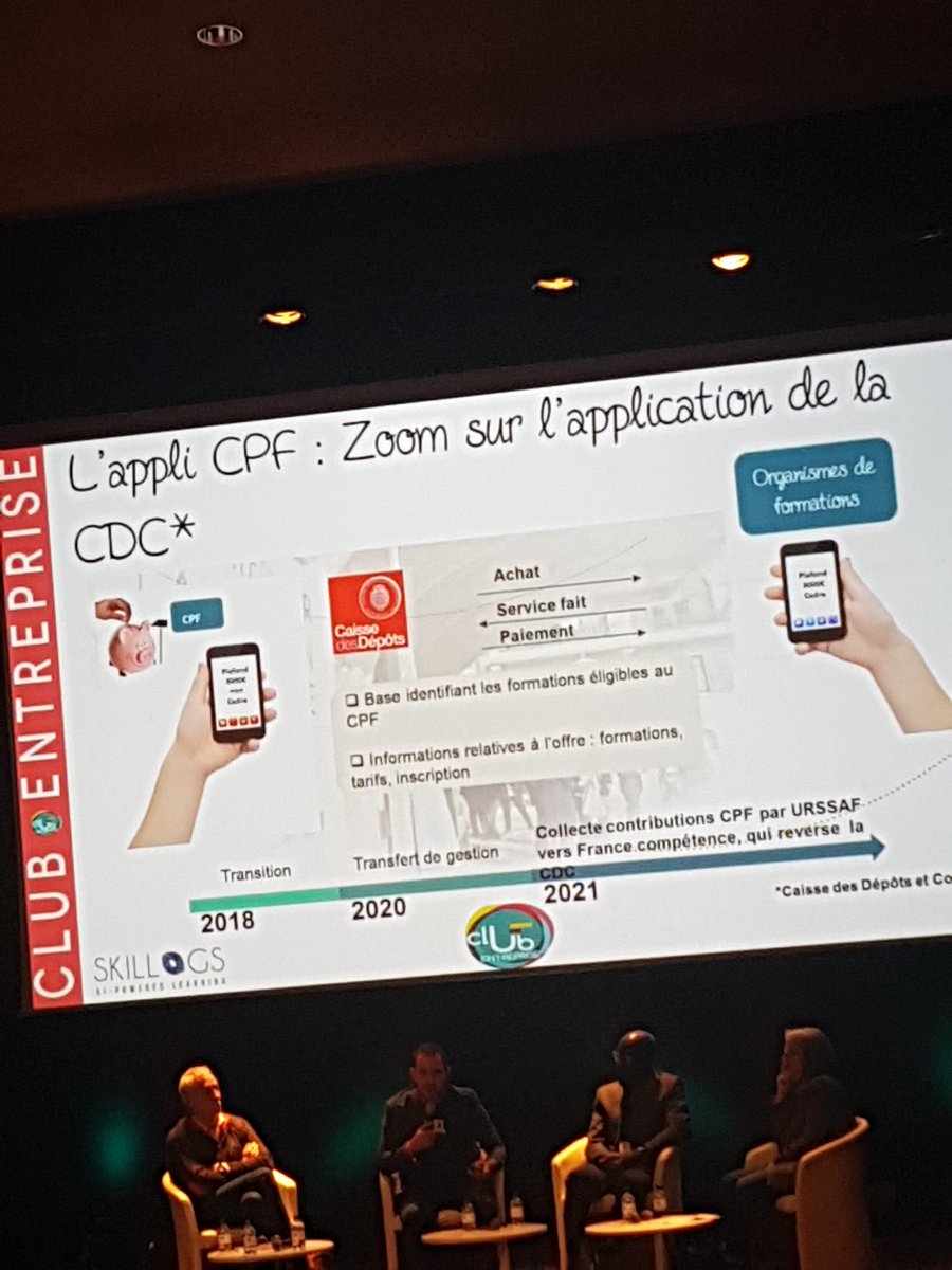 LBretonKueny's tweet photo. #UHFP2019 #RaphaëlMoraglia #Skillogs la réforme change sans  référence au temps, à ne pas perdre, mais la finalité est la validation des compétences. Pour valider la connaissance facile comme une recette différent pour la compétence qui peut utiliser la réalité virtuelle et l'IA. https://t.co/DIQ9FysMcl