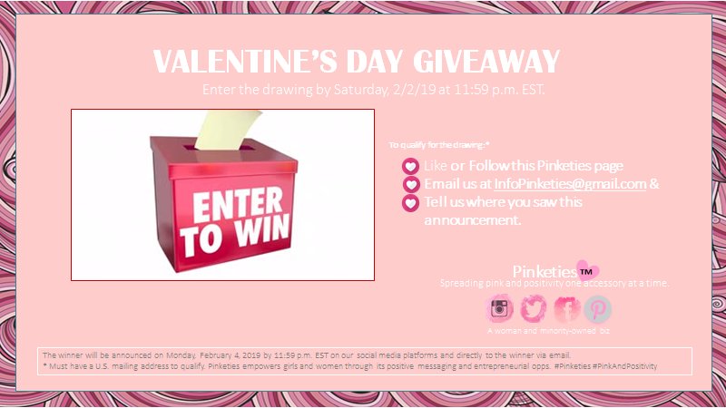 pinketies's tweet photo. Valentine's Giveaway.
#Pinketies #PinkAndPositivity #Giveaway #Valentines2019 https://t.co/17SJTrC76W