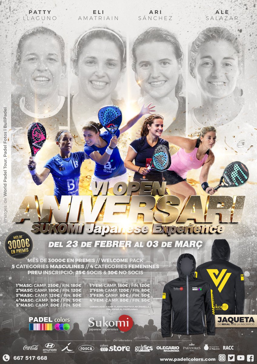 Del 23 de febrer al 3 de març VI OPEN ANIVERSARI <a href="/JapaneseSukomi/">Sukomi "Japanese Experience"</a> amb <a href="/AleeeeSalazar/">Alejandra Salazar</a>, <a href="/asanchezfallada/">Ari Sánchez</a>, <a href="/eliamatri/">Eli Amatriain</a>, <a href="/pattytxu/">Patty Llaguno Zielinski</a>. Vols forma part del millor torneig de les Terres de l'Ebre? ;) Apunta't! #tuseraselprotagonista #latornaremaliarparda