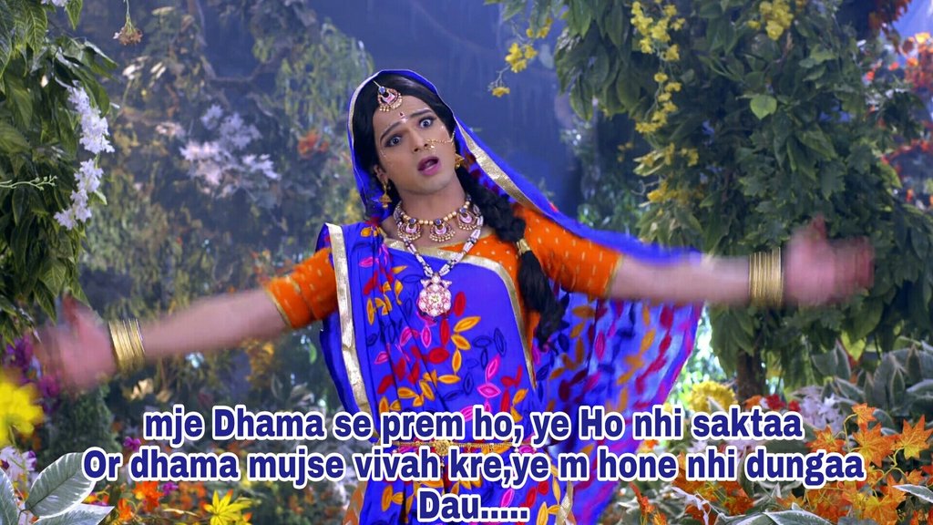 _dukhi_aatmaa__'s tweet photo. 😝😂😂dauuuuu...... 😂😂😂😂😂😂 @basantb0208 😜 
#balmaa
#dau
#RadhaKrishn https://t.co/AsxnCYnnlO