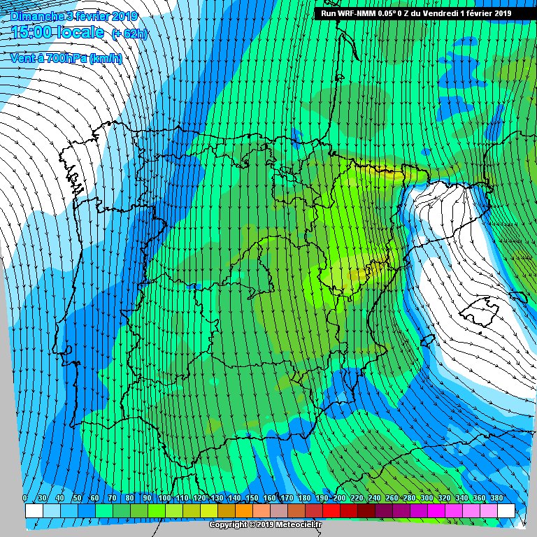 Mucho ojo el domingo con el viento. En zonas altas por encima de los 120km/h. #meteo