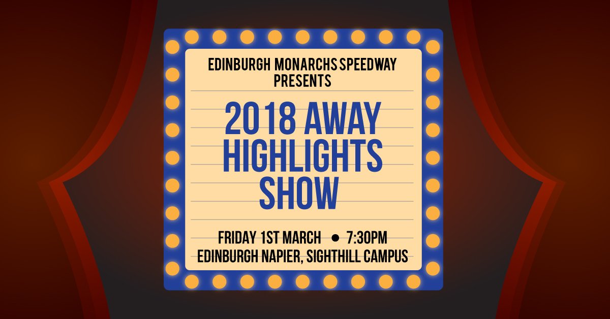 EdinMonarchs's tweet photo. 2018 AWAY HIGHLIGHTS SHOW: You've seen all the home action, make sure you don't miss the away action! See it on the big screen on Friday 1st March at the Away Highlights Show. Just one month to go! Book tickets 👉 https://t.co/e1owhOfjhs https://t.co/ZCTIDzI7TD