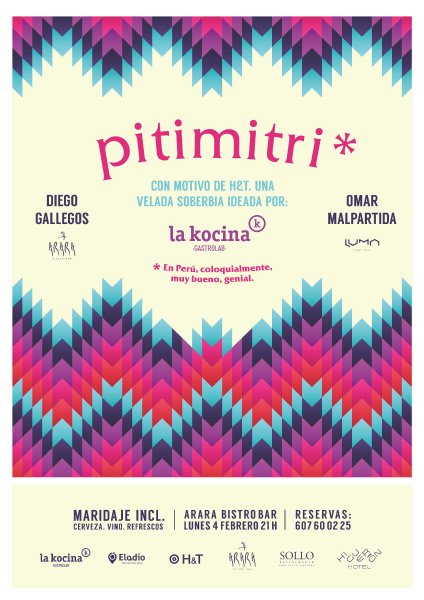 #PITIMITRI | Con motivo de #HyT19, el #lunes 4 de febrero, a las 21h, tendrá lugar en <a href="/AraraBistroBar/">Arara Bistro Bar</a> una velada soberbia ideada por @elchefdelcaviar, La Kocina y <a href="/MalpartidaU/">Omar Malpartida</a> 👨‍🍳 Ven a disfrutar de la esencia peruana 🇵🇪 de la manera más original | 📱 Reservas 👉 607600225