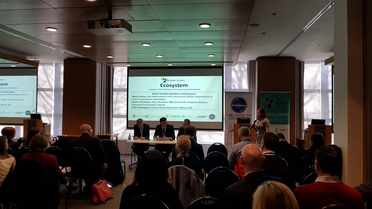Q&amp;A session generating discussion around how s/w dev orgs can get more info about integration with a shared care record. This is being worked on and will be made available via ehealthireland.ie #ehealth4all