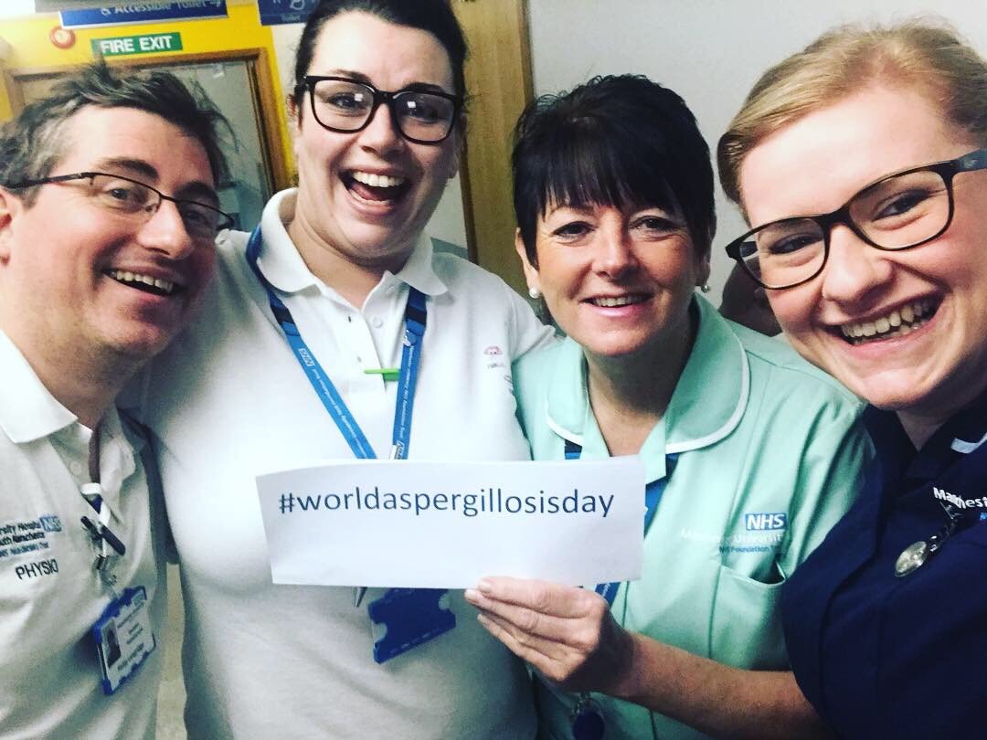 FITfundraising's tweet image. National Aspergillosis Centre clinical staff welcome World Aspergillosis Day 2019 to Manchester University NHS Foundation Trust #WorldAspergillosisDay