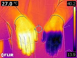 USWEduSTEM's tweet photo. IR photos from a STEM session with our CHE Students, showing the effects of hot and cold. https://t.co/lF5rdtHKlR