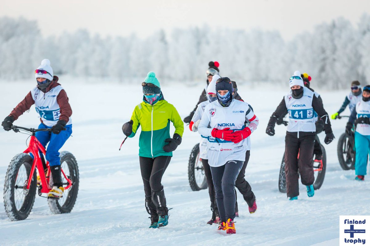 FTSofrilog2019's tweet photo. 2ème épreuve, les 13 kms de Run &amp; Fatbike avec -27 degrés / ressenti : -36 degrés 🚴‍♀️🏃‍♀️❄️@finlandtrophy @keepabreast @sofrilog #finlandtrophy #finlandtrophy2019 #girlpower https://t.co/Iudzos9pk6