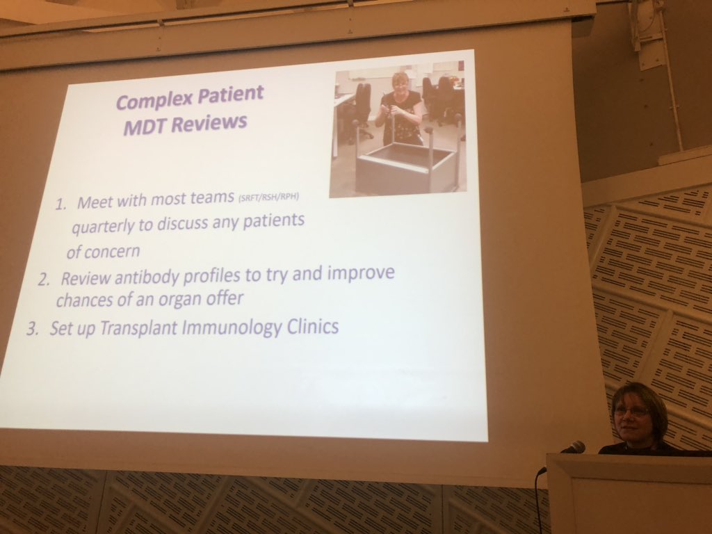 SmeetaSinha's tweet image. Tx immunologists are essential to improving services. Much more than tissue typing including access to Tx for highly sensitised patients previously deemed untransplantable. They aren’t standing still-research &amp;amp; tech constantly evolving #iSqueek #cellfreeDNA #NWTransplantMeeting