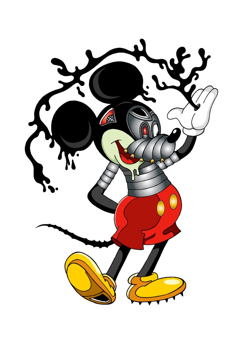 Carrying on with the Infected Simpsons pieces, I did this Itchy pice, then got onto a mouse tip! With Danger and Mickey. Or Dangerous and Mechi! 
#illustration #infectedbydesign #thesimpsons #MickeyMouse #dangermouse #infectedcartoons #cartoons