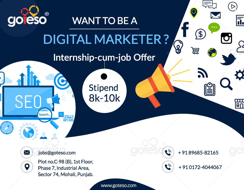 goteso's tweet photo. Do you want to become a Digital Marketer?
Internship-cum-job offer
What are you waiting for !!
Grab the opportunity and be a #gotesor
#Goteso #jobs #jobseeker #jobsearch #jobvacancy #jobalert #hiring #hiringnow #jobnotifications #jobopprotunity #digitalmarketer #DigitalMarketing https://t.co/tJc57mSE7V